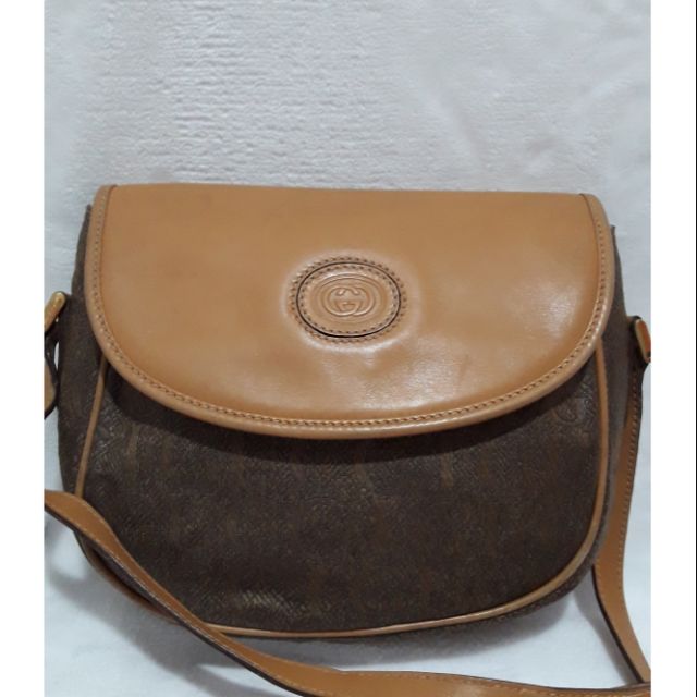 Authentic Gucci Brown Sling vintage Bag | Shopee Philippines