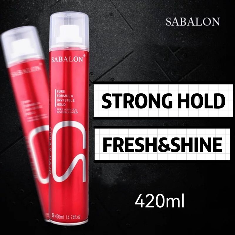 SABALON HAIR STRONG HOLD Hair Styling Spray Salon 420ml