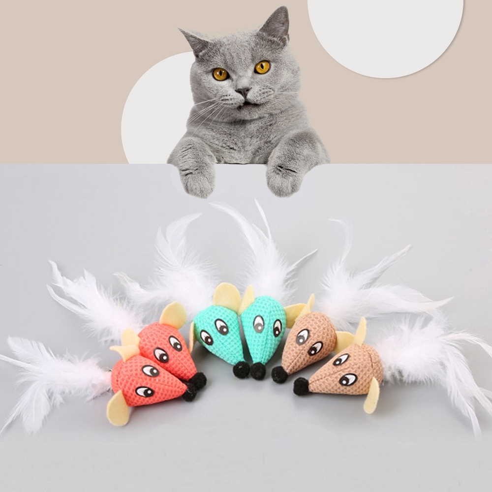 cat toy with mouse