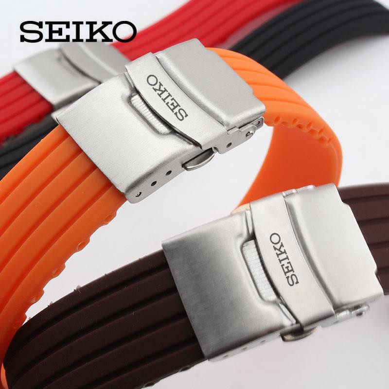 Seiko No. 5 silicone strap 20mm waterproof 18mm rubber strap 22mm water  ghost diving watch Seiko bracelet accessories | Shopee Philippines