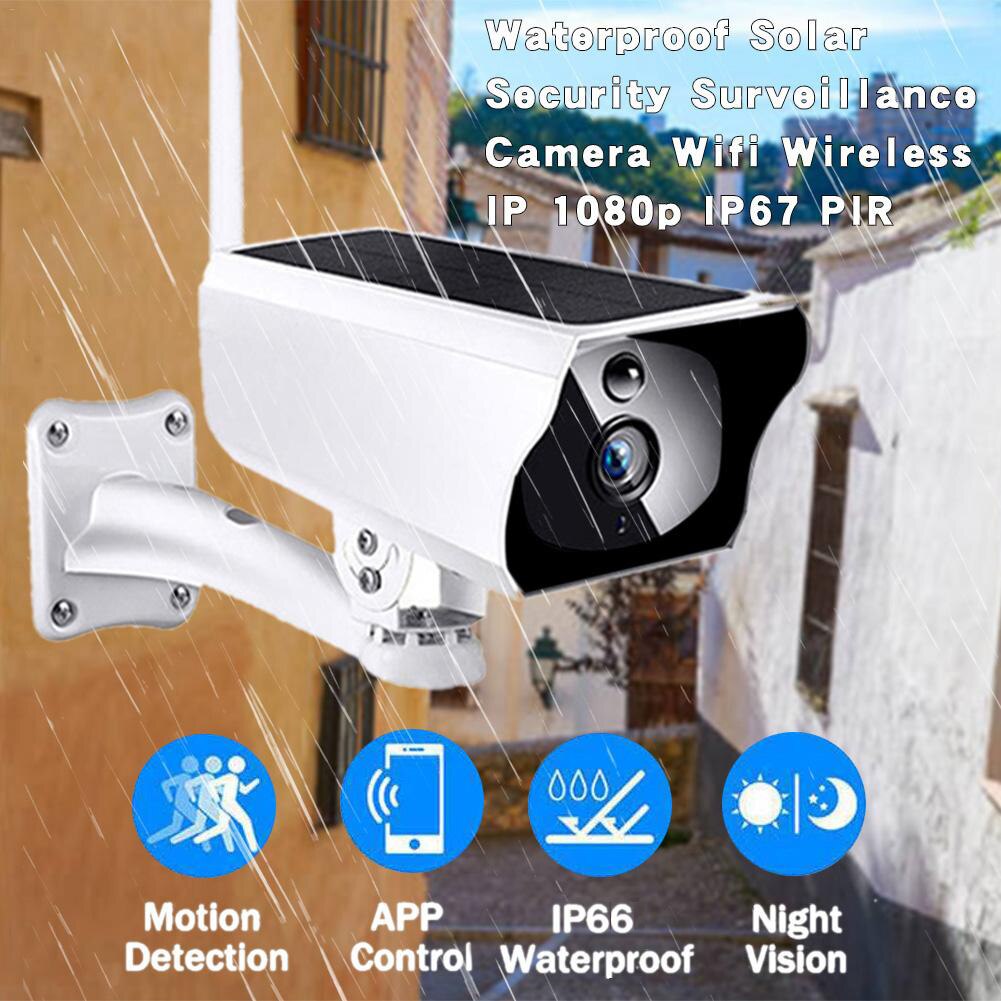 Solar Powered CCTV WiFi IP Camera 1080P Outdoor IP65 waterproof
