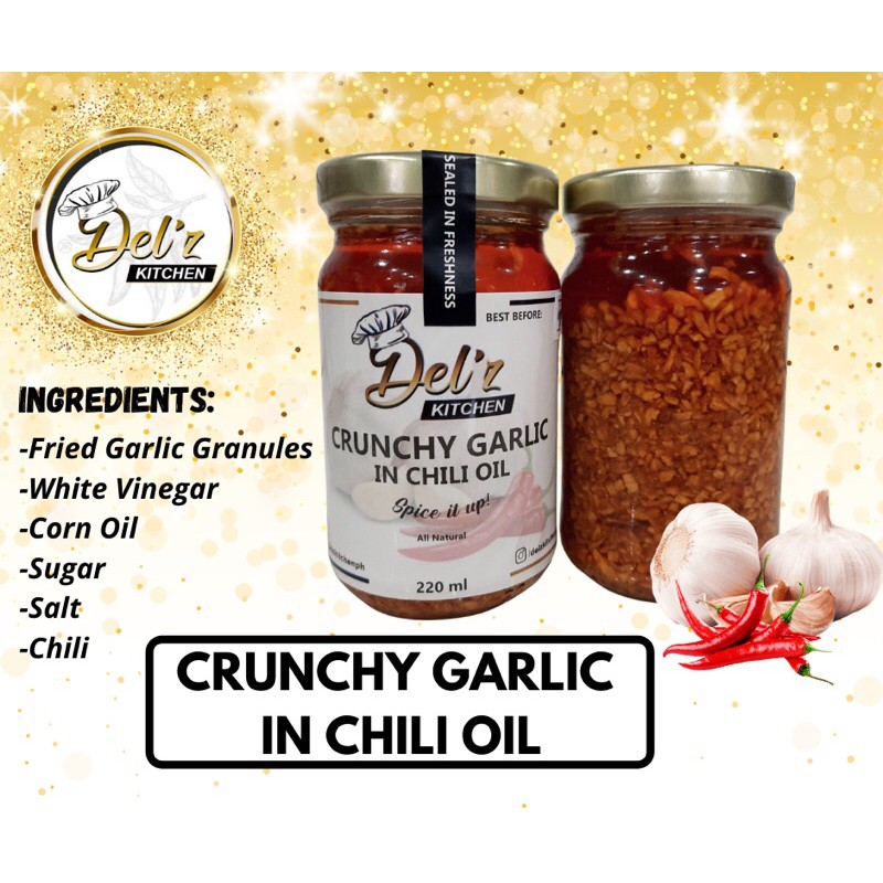Crunchy Garlic In Chili Oil (220ml) Shopee Philippines