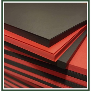 25pcs Black/Red Bristol Matt 120gsm / 180gsm  Short /Long bond paper size for DIY/ projects