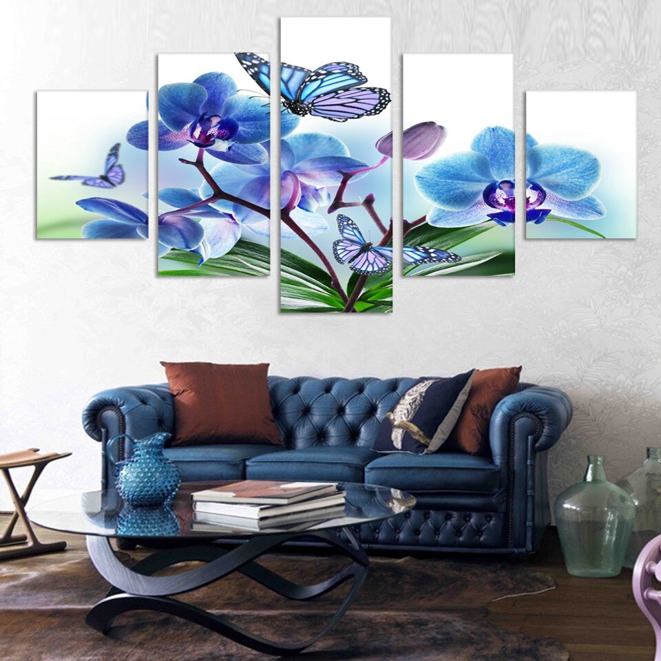 Butterfly Orchid Printed On Canvas For Living Room Home Decor Wall