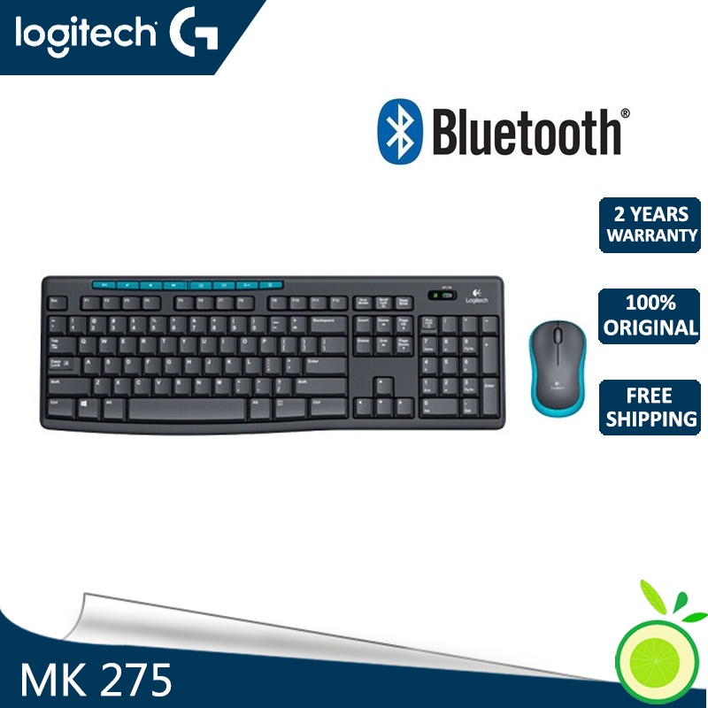 Logitech MK275 Wireless Mouse Full-Size Keyboard Set Combo 2.4G ...