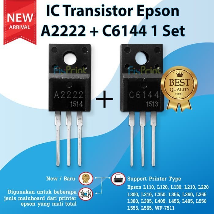 A2222 C6144 Epson L110 L120 L210 L220 L300 L310 L350 A Ic Transistor Shopee Philippines