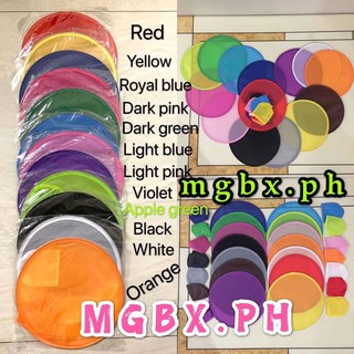 100 Pcs Foldable Round Fan Plain Colorful Nylon Frisbee Fan