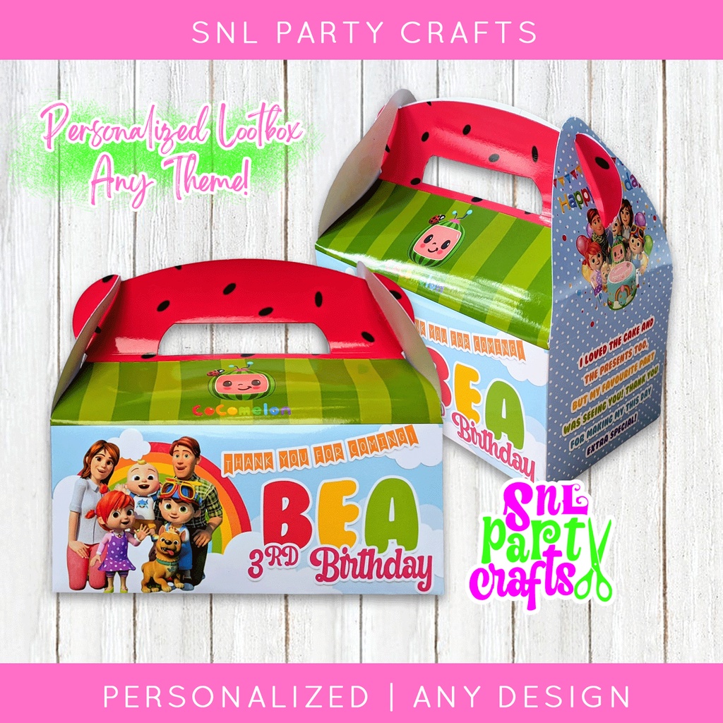 Customized Loot box Personalized Loot bag Candy bag giveaway souvenir ...