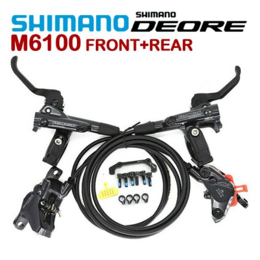 shimano deore m6100 m6120 front & rear disc brake set