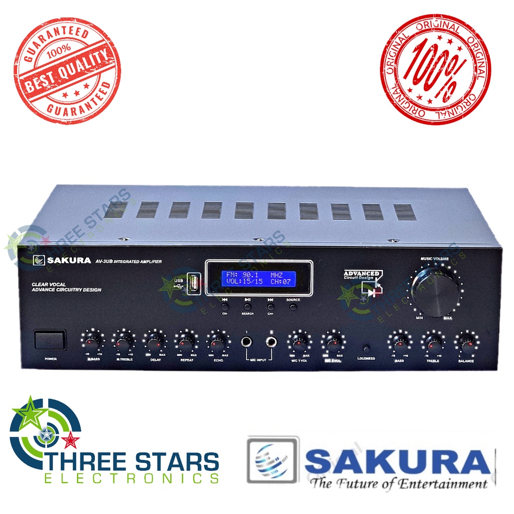 2022 Original Sakura AV3UB Intgrated Amplifier 400 watts x2 Max Power