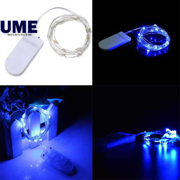 2M 20 LEDS Battery Power Operated LED String Light Waterproof Copper Cable Wire FairyLight CBL20