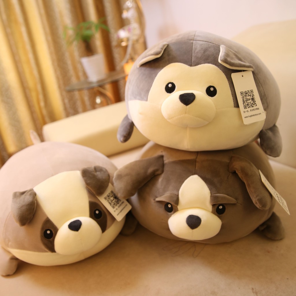 husky dog plush body pillow