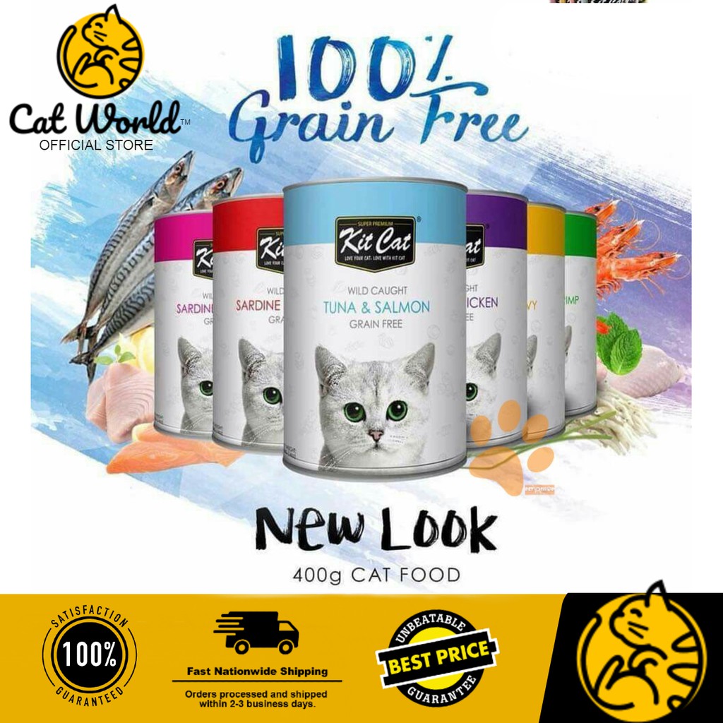 KIT CAT Super Premium Grain Free Cat Canned Food (400g) Shopee