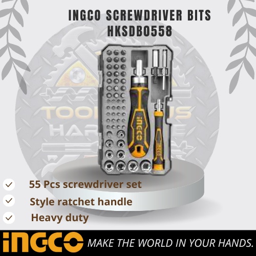 INGCO 55PCS/SET Screwdriver Bits HKSDB0558 BNHT Shopee Philippines