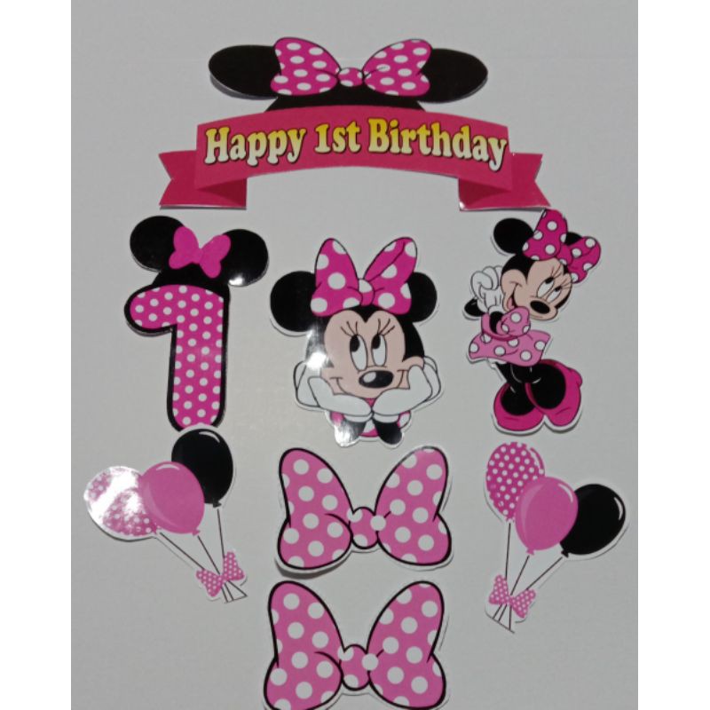 Minnie Mouse Cake Topper Printables