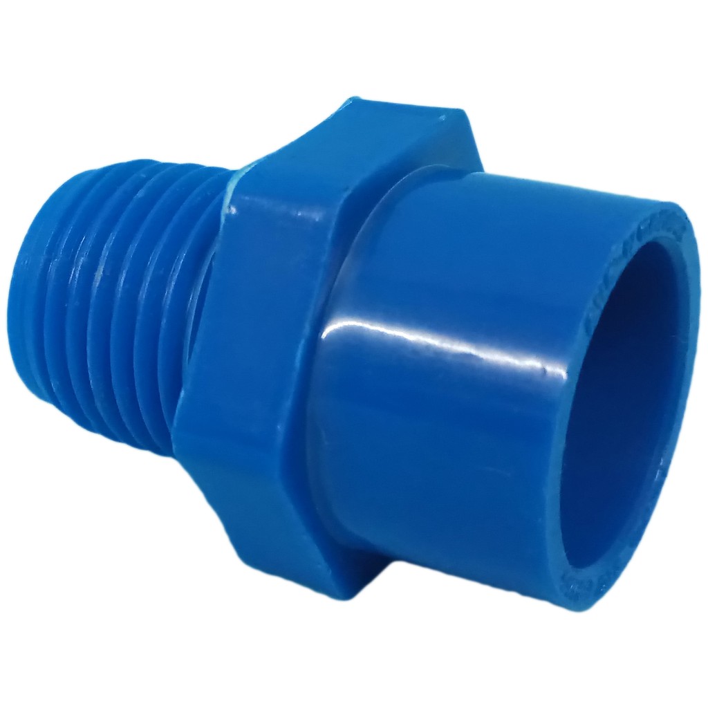 Pvc Male Adaptor Blue For Clean Water Mm Shopee Philippines