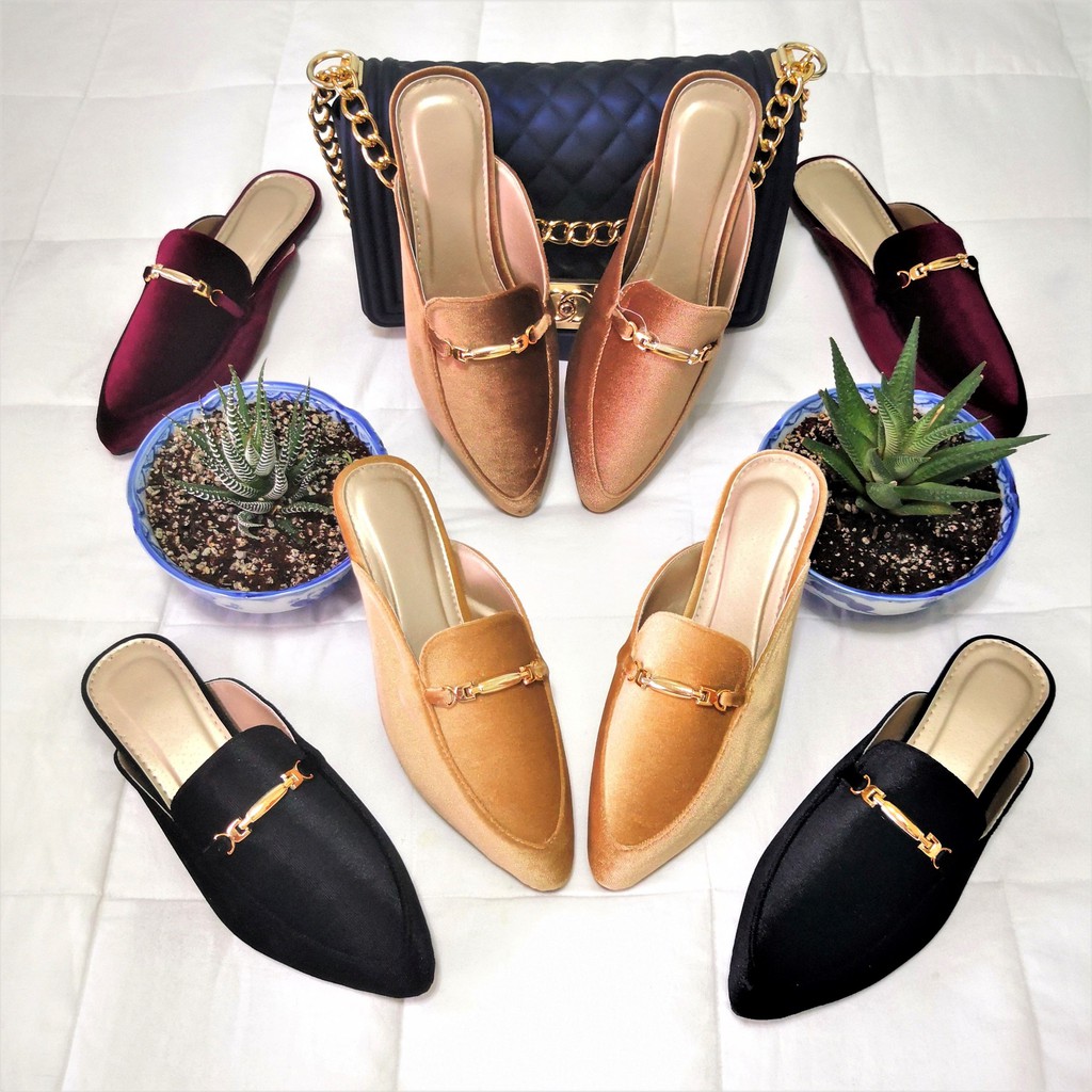 perspex pointed mules