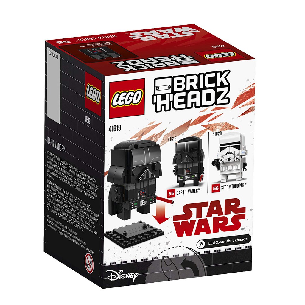 lego star wars brickheadz darth vader