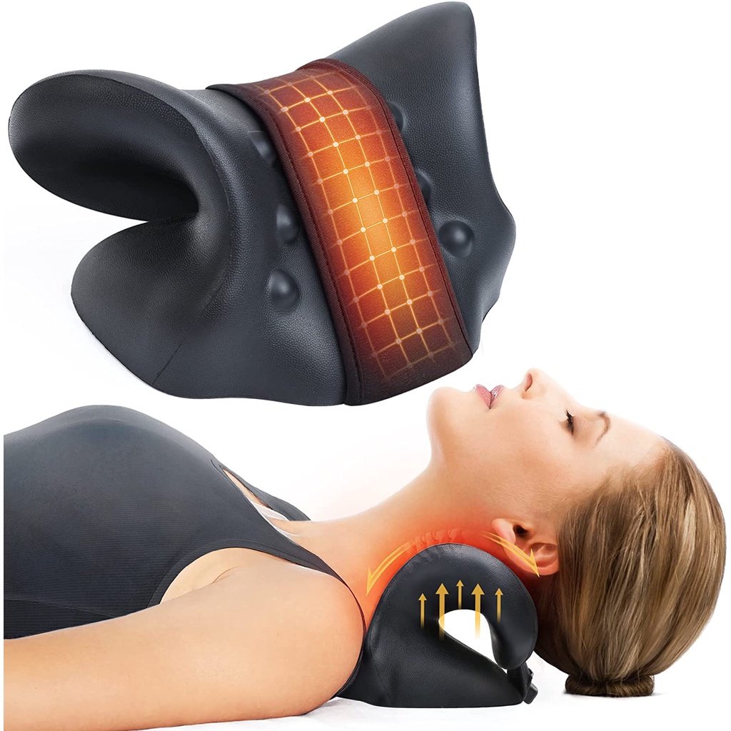 Neck Stretcher for Neck Pain Relief, Heated Cervical Neck Traction