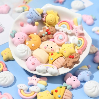 mga bituin ulap sa buwan Cute DIY 3D resin na materyales sa dekorasyon jibbitz crocs charms sticker Slippers Phone Case Water Glass Photo Frame Bag Hair Clip shoe diy accessories