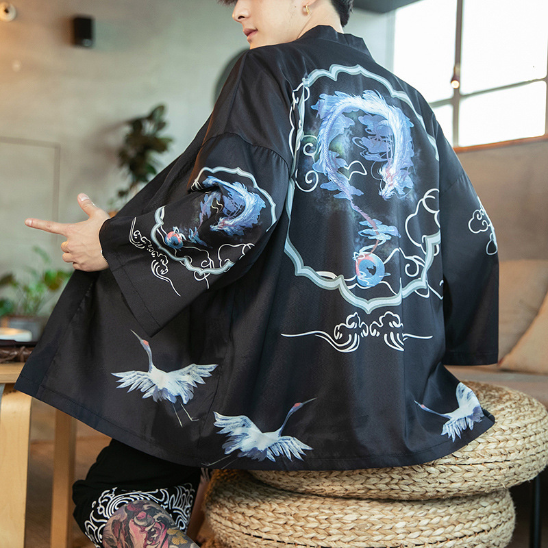 Cloud Dragon Print Kimono for Men | Shopee Philippines
