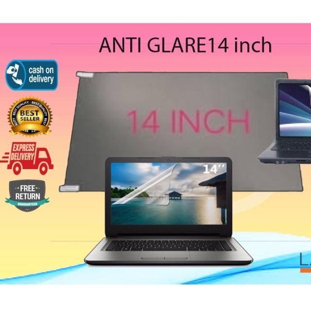 AntiGlare Semi Glossy Laptop Screen Protector 14 Inch Shopee