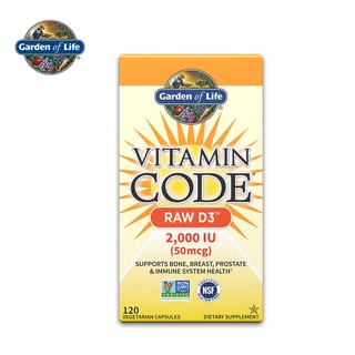 Vitamin Code Raw D3 2000 IU 120ct CAPSULES Garden Of Life #1
