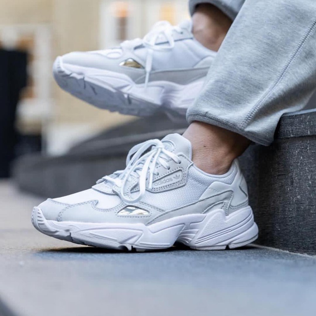 2019 New Adidas Falcon Chrome White Shoes | Shopee Philippines