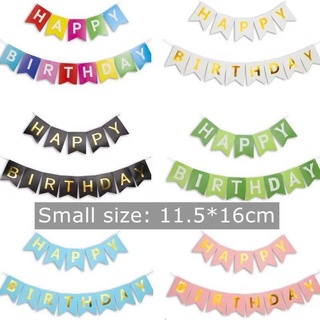 Simple Plain Small Happy Birthday Banner for Birthday Decoration