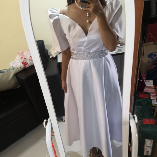 filipiniana white dress