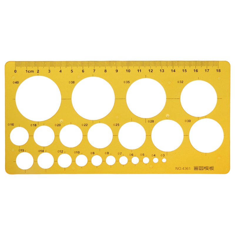K Resin Circles Geometric Template Ruler Stencil Drawing Measuring Tool