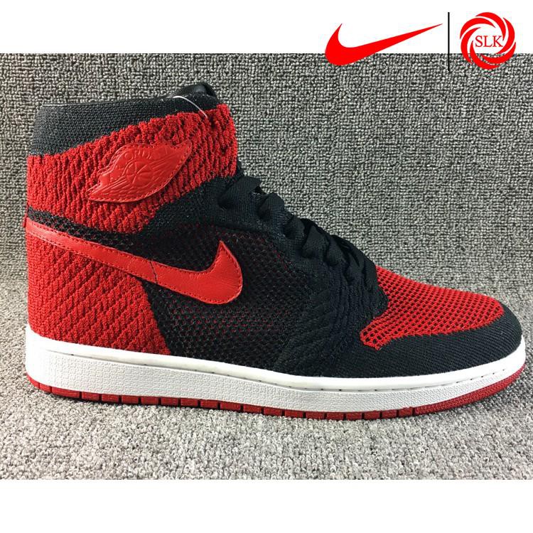 air jordan 1 flyknit bred