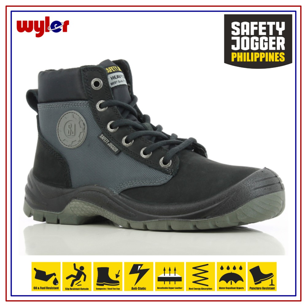 Safety Jogger Dakar Black S3 High Cut Safety Shoes Work Boots Safety