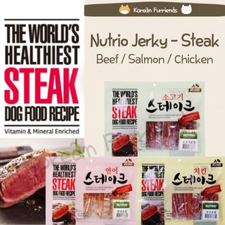 Nutrio Steak Korean Dog Jerky - Beef jerky, Salmon jerky, Chicken jerky Dog treats