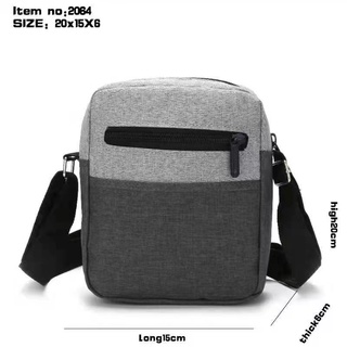 Men's Sling Bag JP #2054 Slunt Zip Mens Crossbag #7