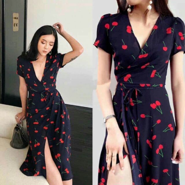 wrap around dress shopee