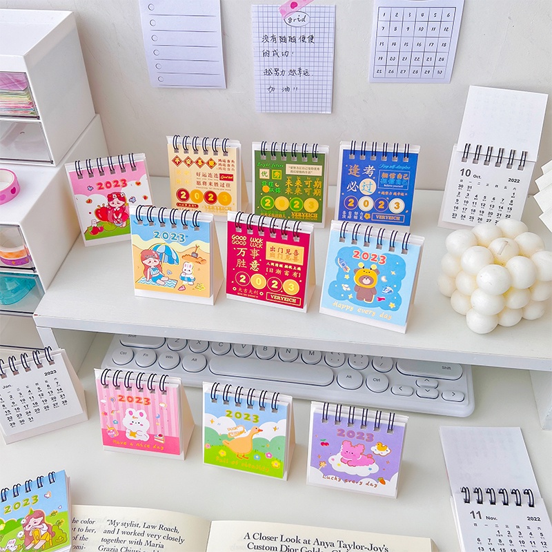 2023 Cartoon Mini Cute Desktop Calendar 2023 Mini Daily Planner
