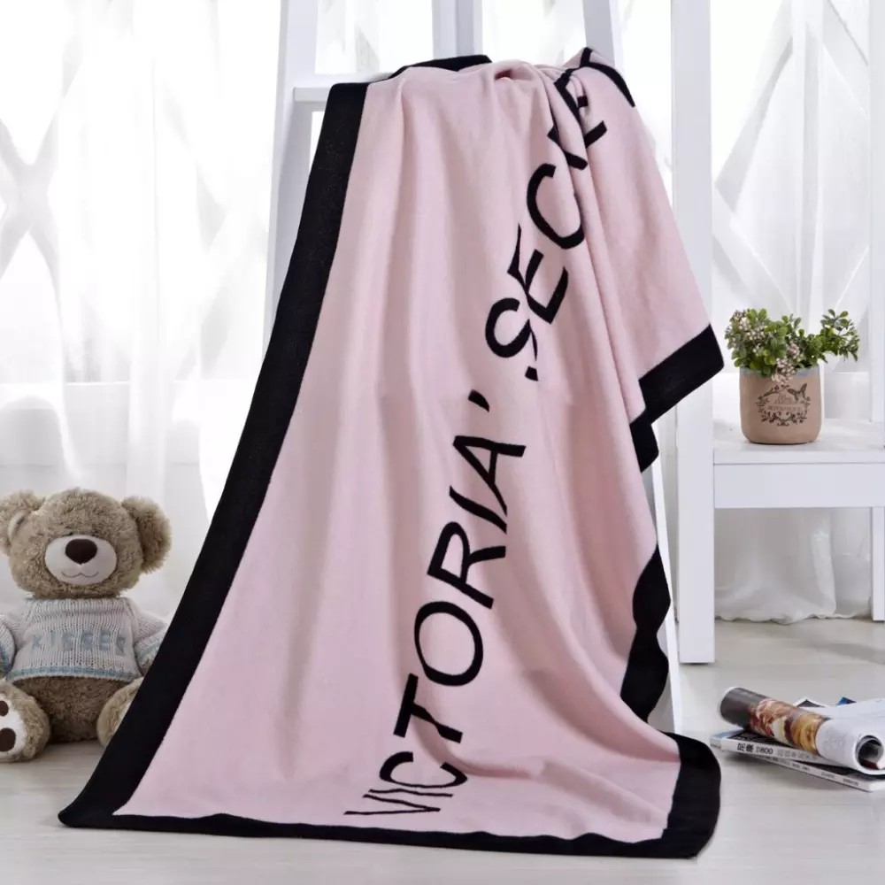 VS Secret Bath Beach Towel Pink Micro Fibre Fleece Blanket Shopee Philippines