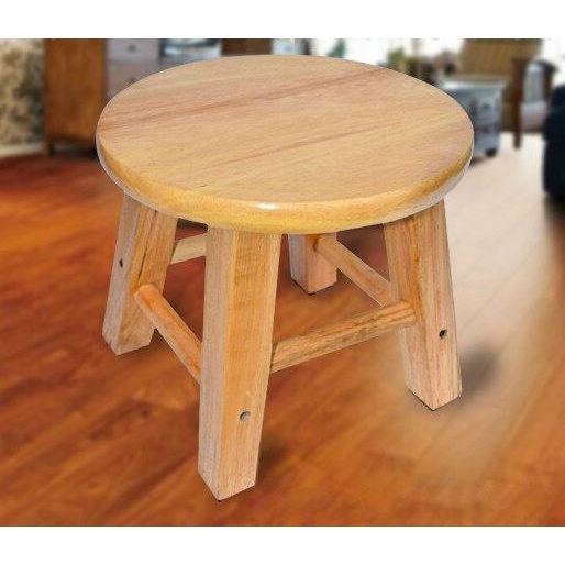 Lazyhome Solid Wooden Round stools, bar Chair,home living room,bedroom,kitchen stool Shopee