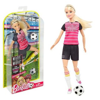 made to move soccer barbie