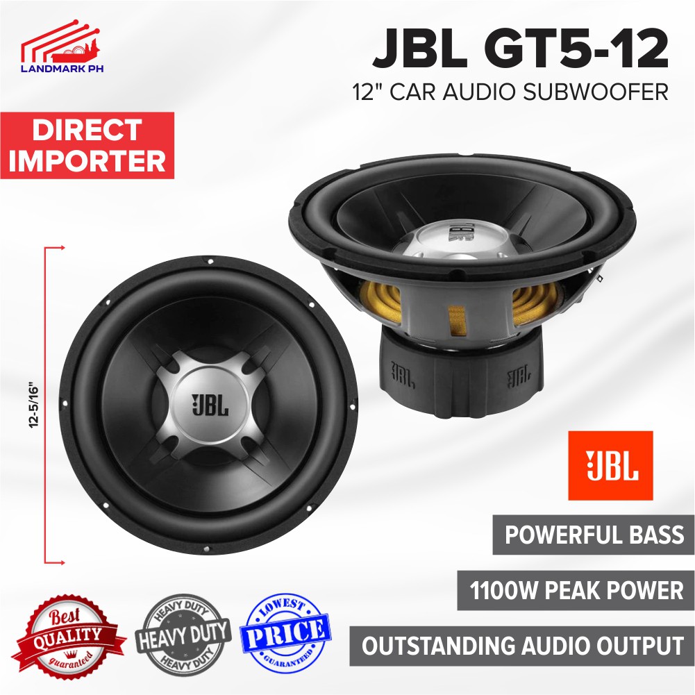 JBL GT512 Subwoofer 12" 1100 Watts Peak / Car Audio Subwoofer / Stereo