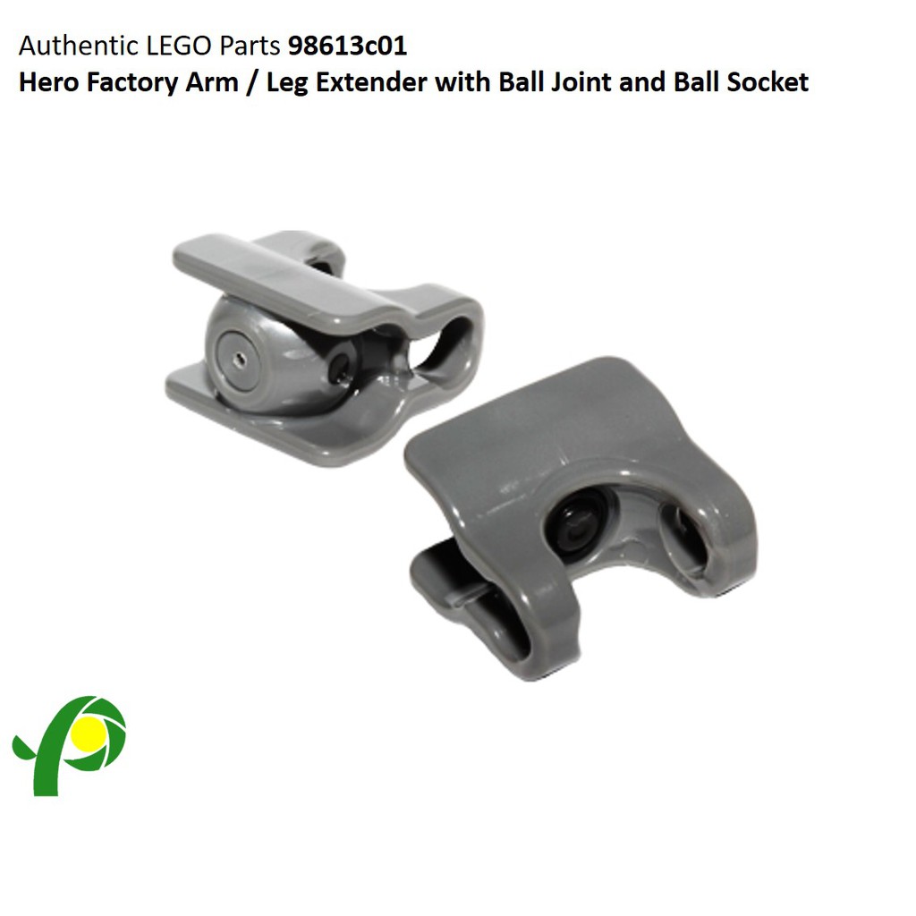 dark grey Hero Factory 90617 4 x LEGO Arm Leg Ball Joint with Ball Socket 