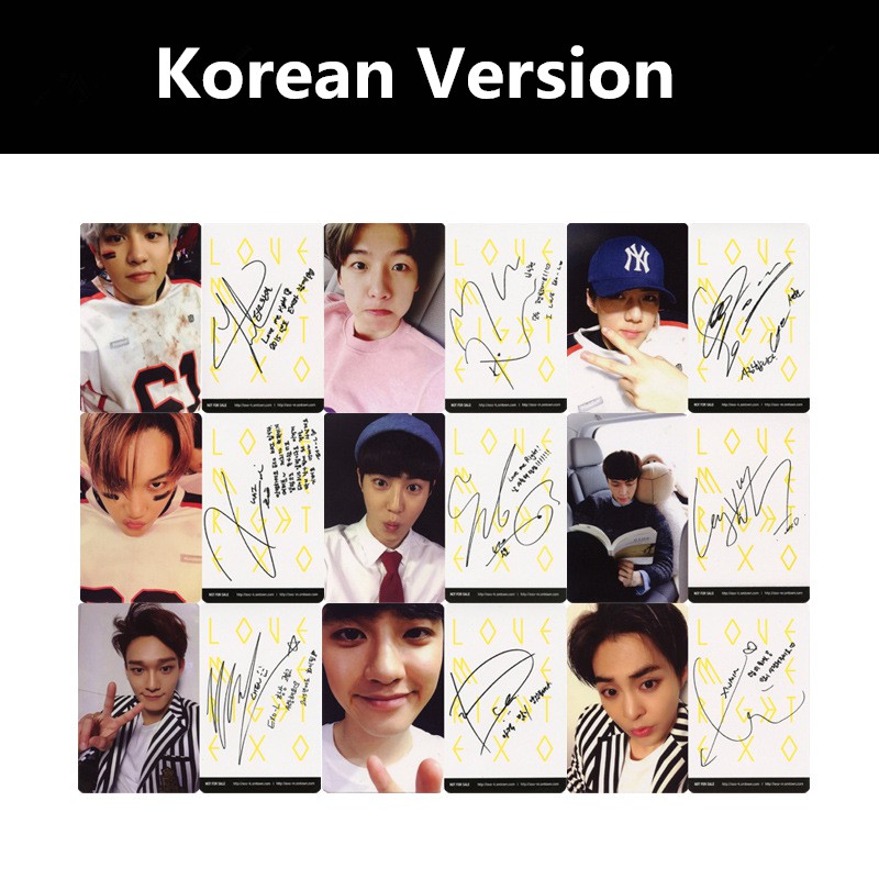 10 EXO 2nd Album Repackage Love Me Right Baekhyun Type-A Photo Card K-POP* 20 