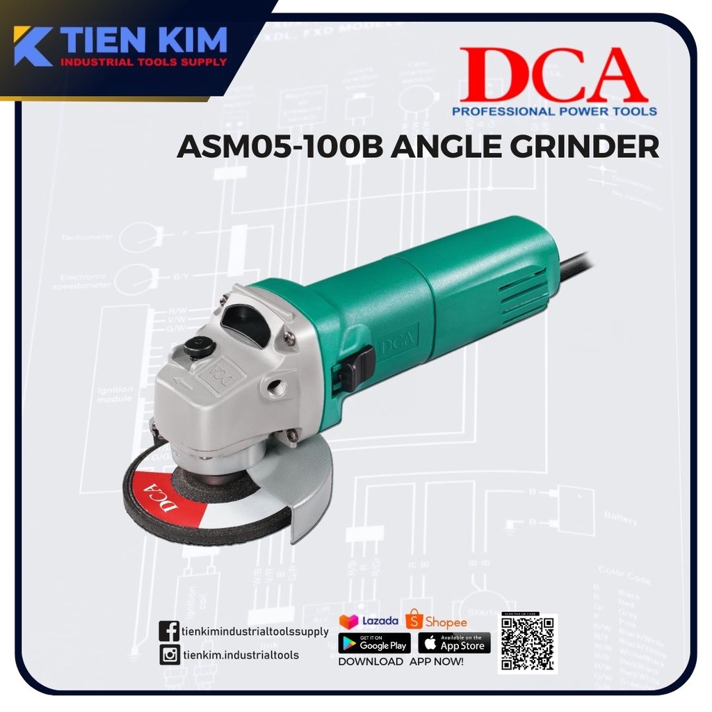 DCA ASM05100B 850W ANGLE GRINDER Shopee Philippines