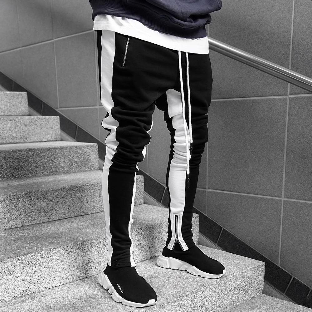 mens joggers casual pants fitness men sportswear tracksuit bottoms skinny sweatpants trousers black gyms jogger track pants