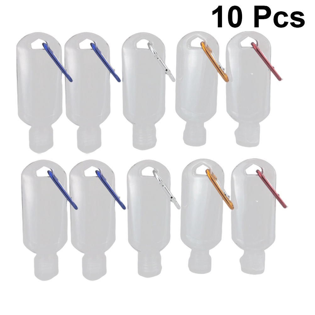 10pcs 50ml Refillable Bottles with Hook Hand Sanitizer Containers ...