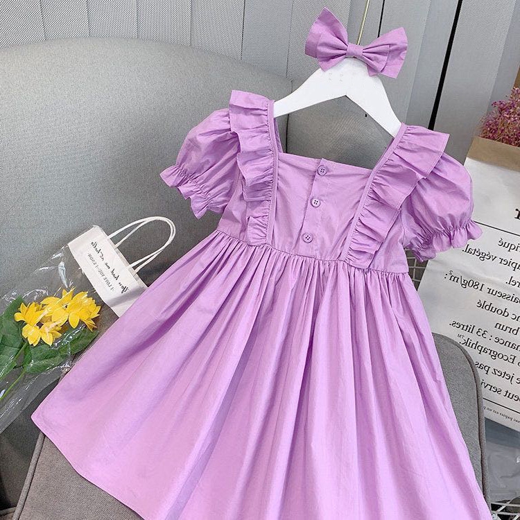 girls purple summer dress