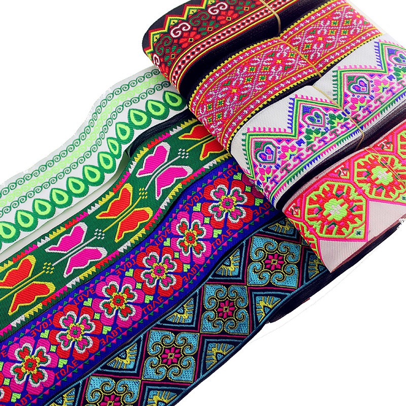 Each Item 7 Yards Width More Than 5cm Styles Embroidered Woven Ribbon ...