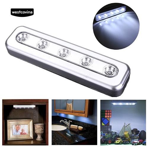 Cod Tap Light 5 Led Self Stick Under Cabinet Push Night Kitchen