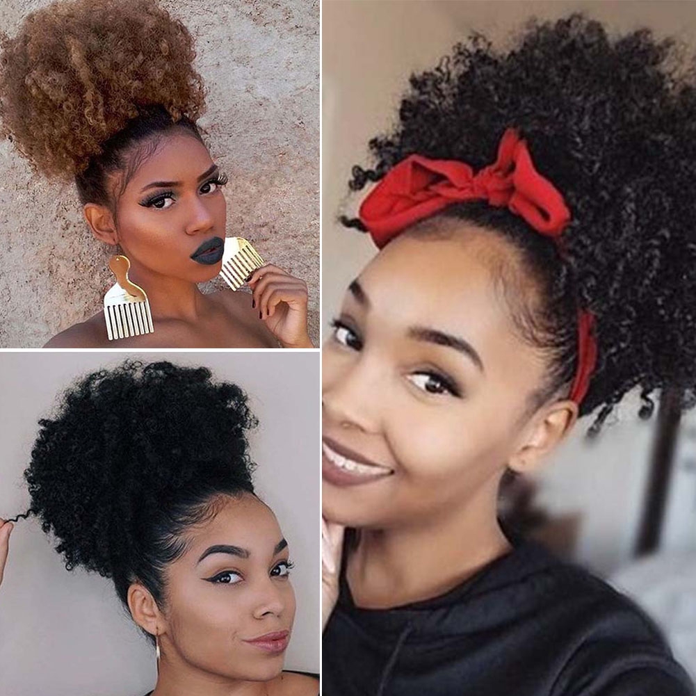 Extensions Curly Fashion Puff Style Gift Women Short Drawstring Makeup Clip In Party Hair Bun